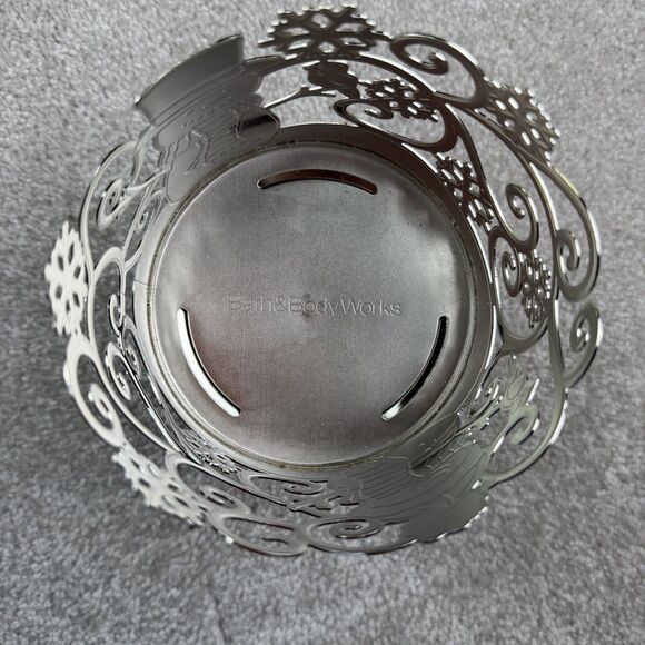 New Bath & Body Works Christmas 3 Wick Candle Holder Cardinal Snowman Pedestal - Picture 3 of 5